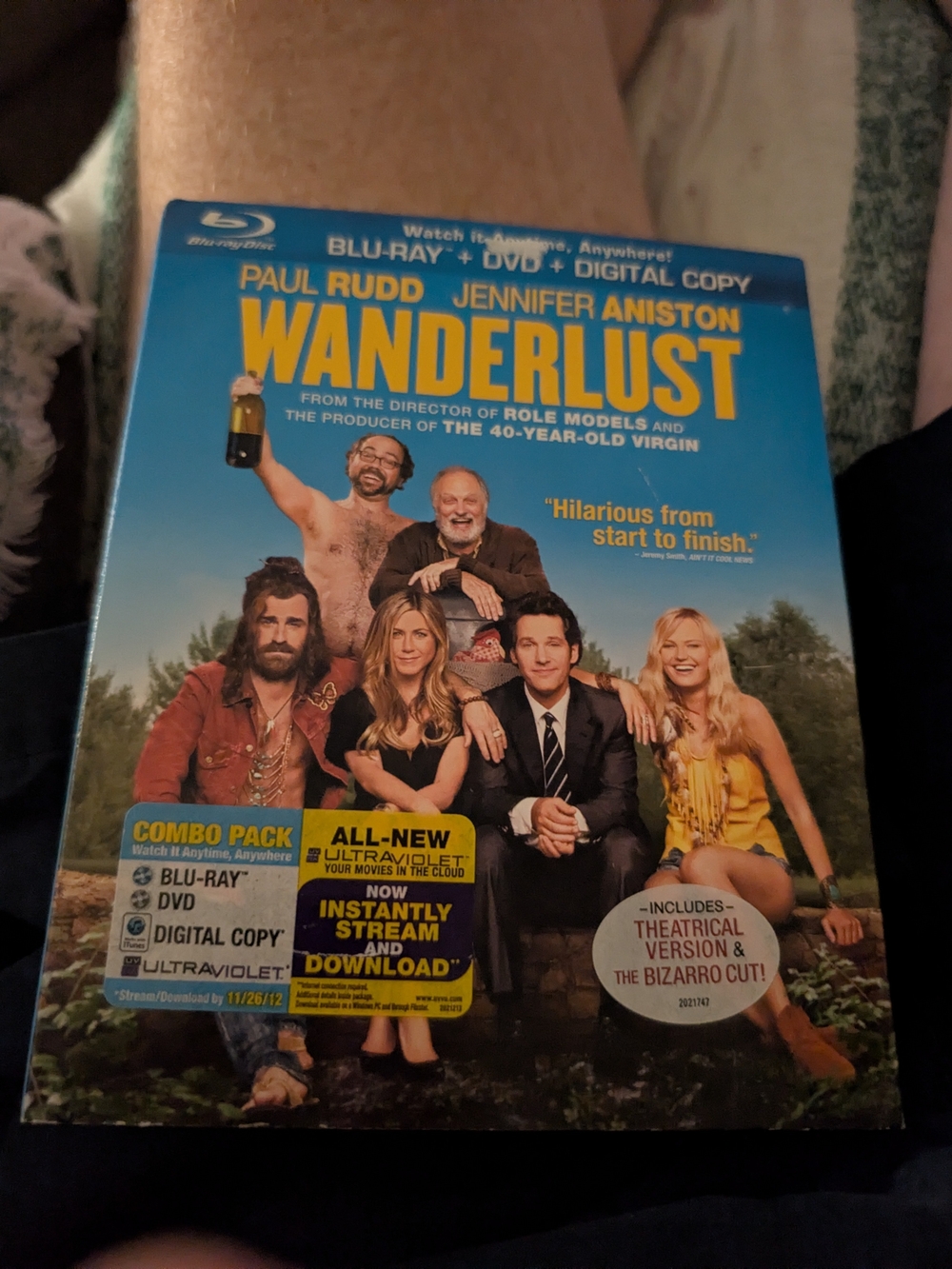 Wanderlust Blu-ray + DVD Combo Pack (Paul Rudd, Jennifer Aniston)